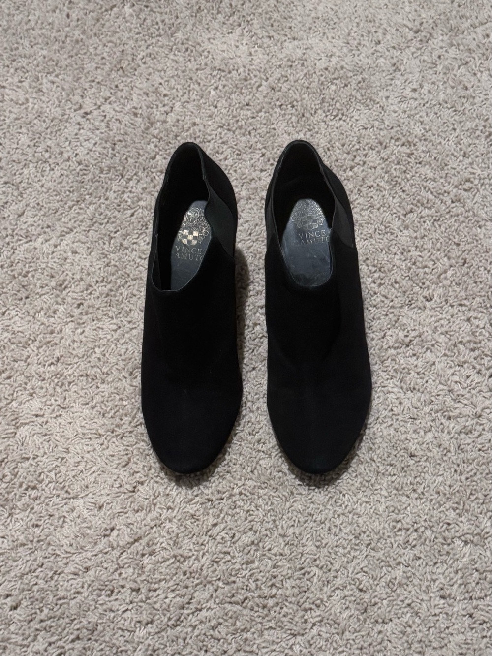 Vince Camuto Black Suede Ankle Booties